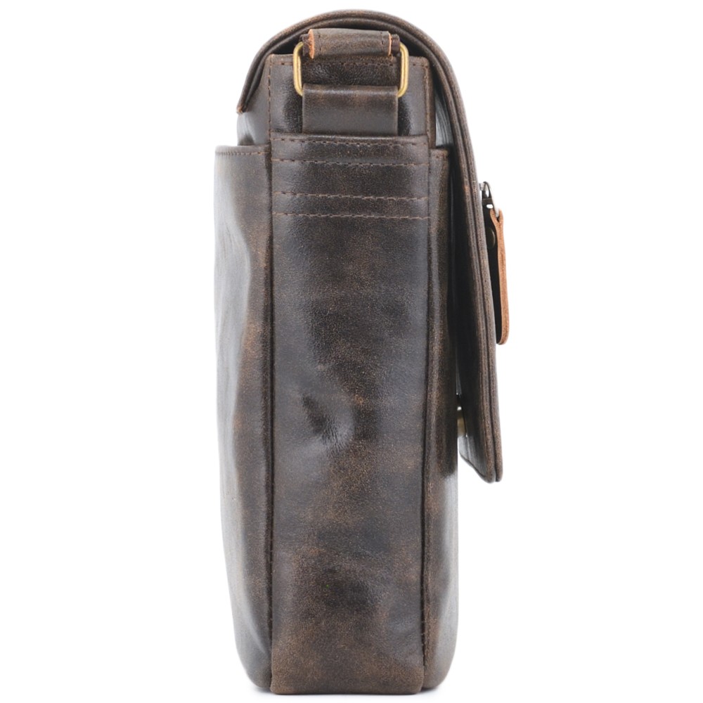  Мужская кожаная сумка "Вильнюс" (коричневая наппа) 