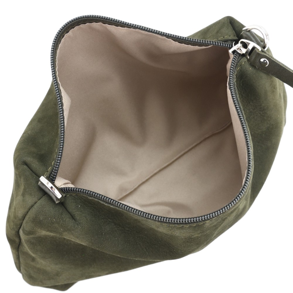 Кожаная косметичка "Лорен" (хаки)