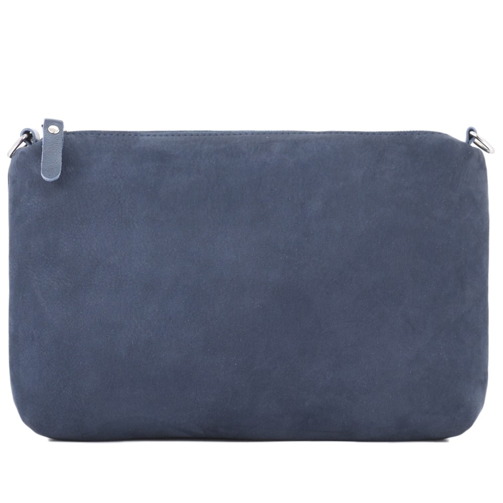 Кожаная косметичка "Лорен" (синяя)