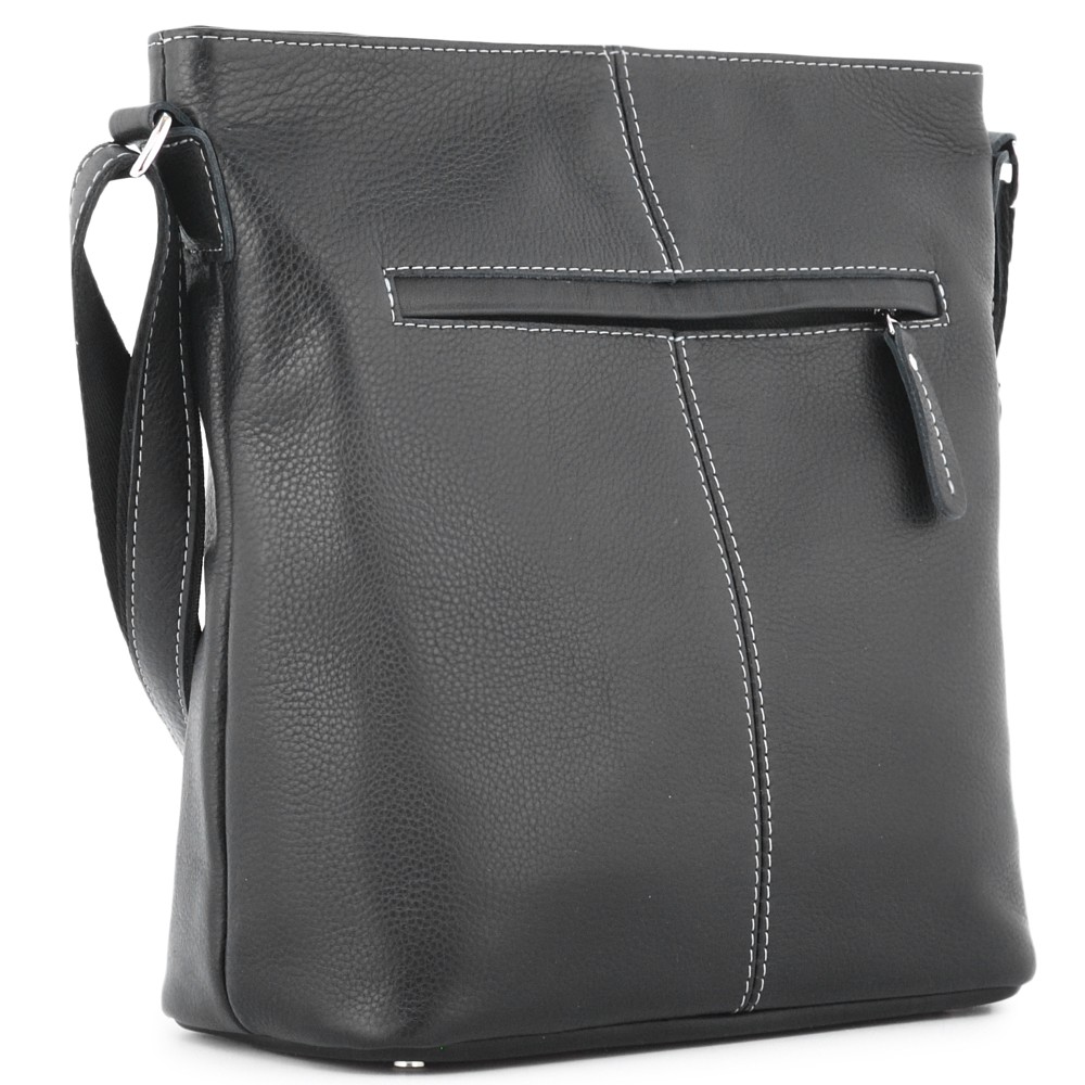 Женская кожаная сумка "Долорес" (черный)