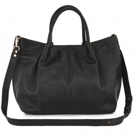 Женская кожаная сумка "Лира" (черный)