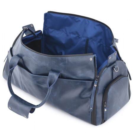 Кожаная сумка-портплед "Титан" (синий)