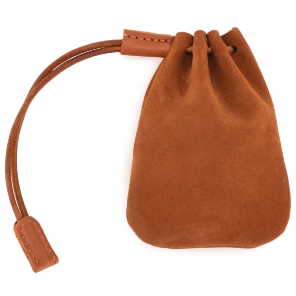 Кожаный мешочек "Луи" (нубук рыжий). фото 1