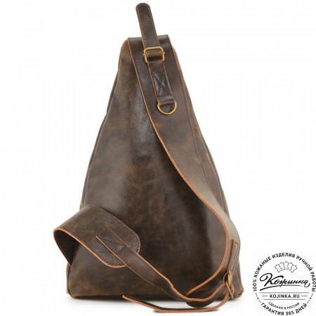 Кожаный рюкзак "Фобос" (коричневая наппа)