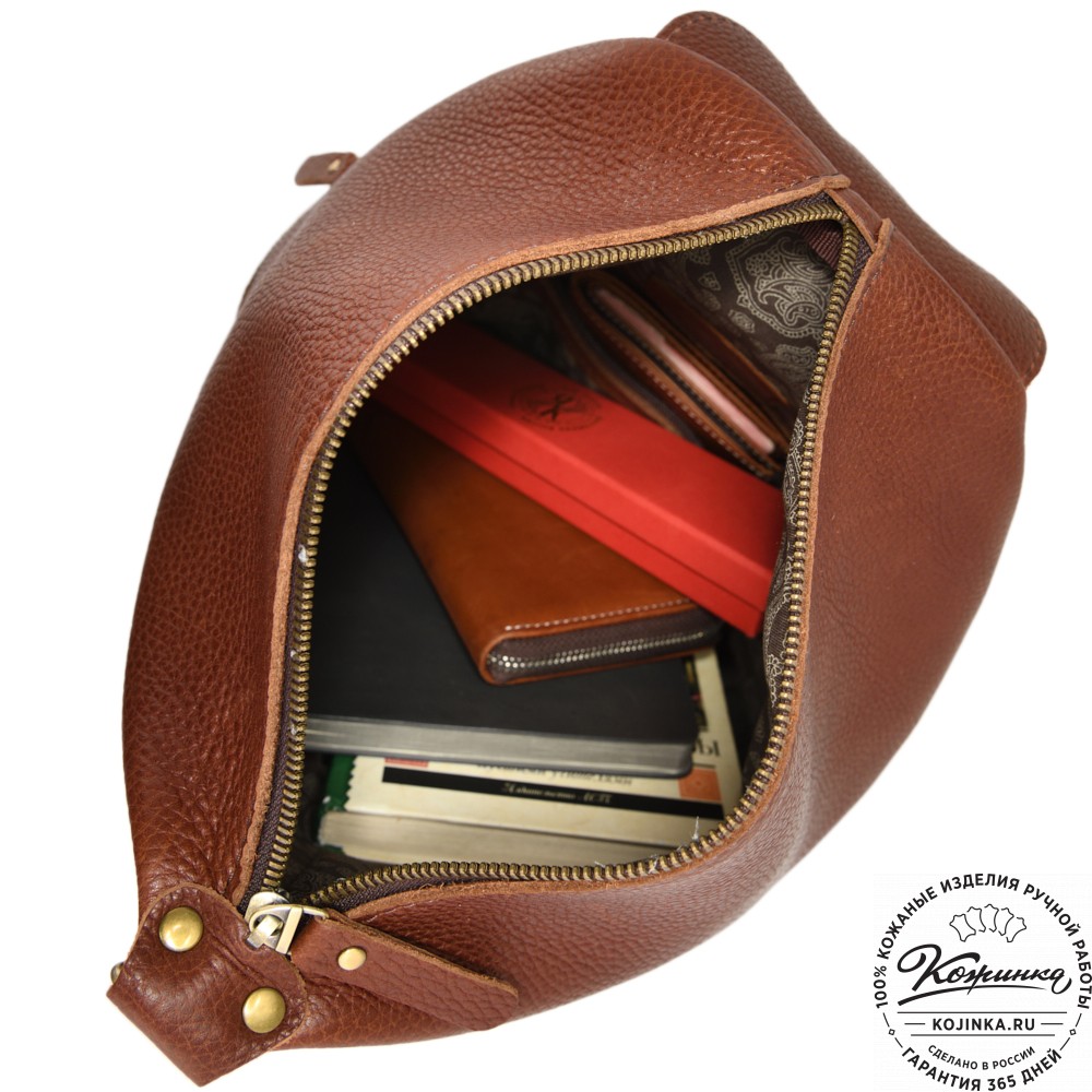 Женский кожаный рюкзак "Афродита" (фактура коричневый)