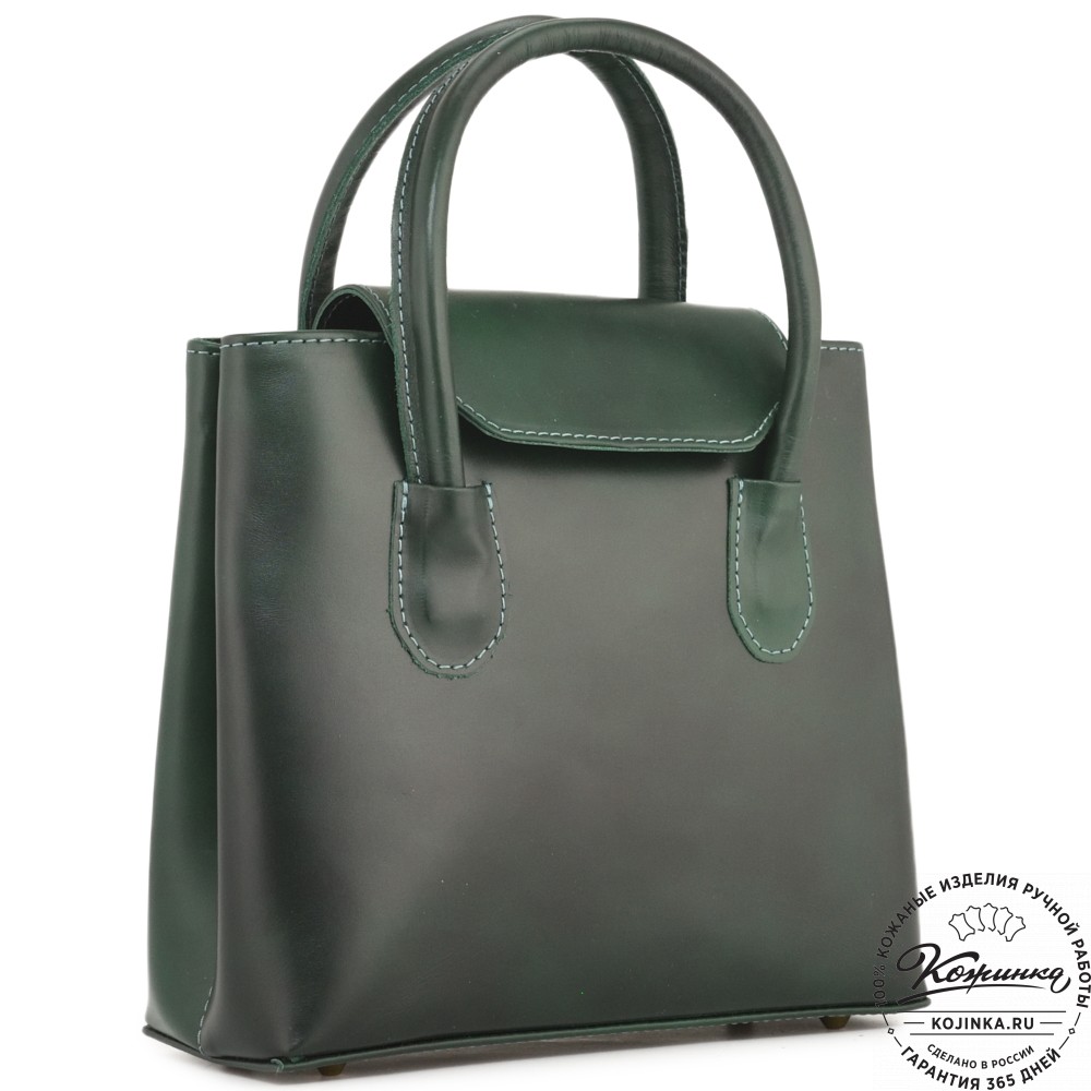 Женская кожаная сумка "Ванесса" (зеленая)