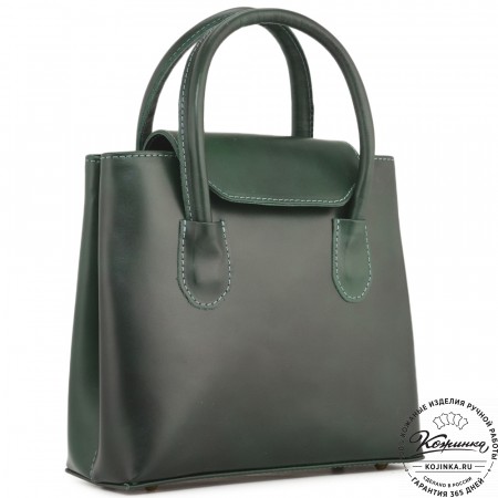 Женская кожаная сумка "Ванесса" (зеленая)