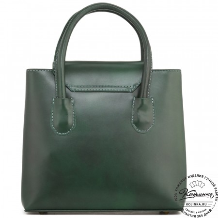 Женская кожаная сумка "Ванесса" (зеленая)