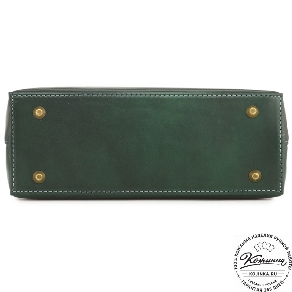 Женская кожаная сумка "Ванесса" (зеленая)