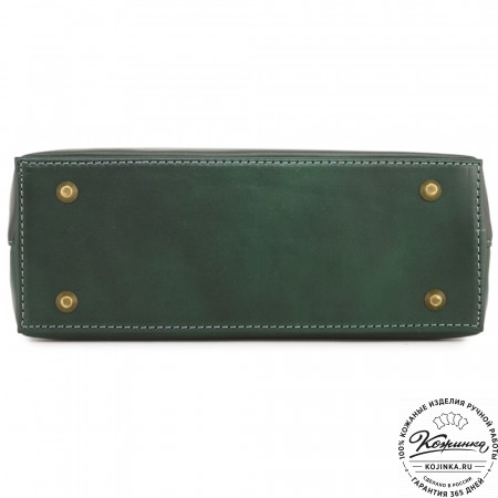 Женская кожаная сумка "Ванесса" (зеленая)