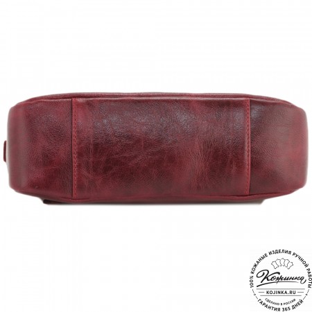 Женская кожаная сумка "Агата" (вишня)