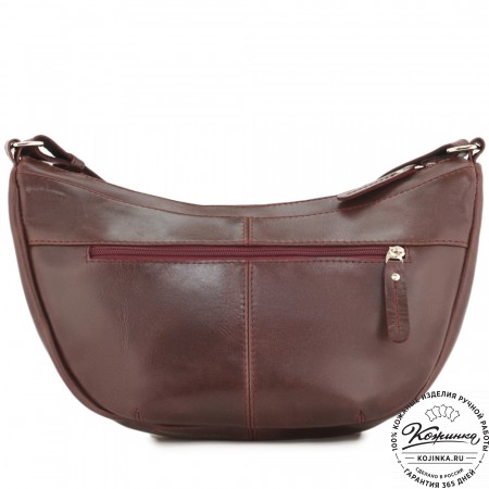 Женская кожаная сумка "Ладога" (вишня)