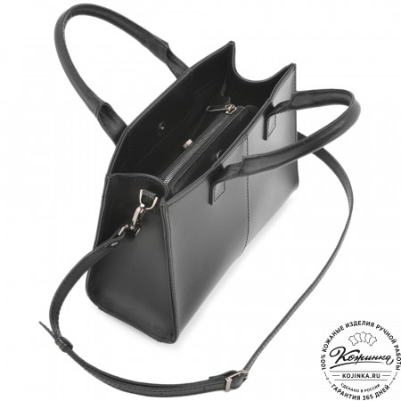 Женская кожаная сумка "Анабель" (черная)