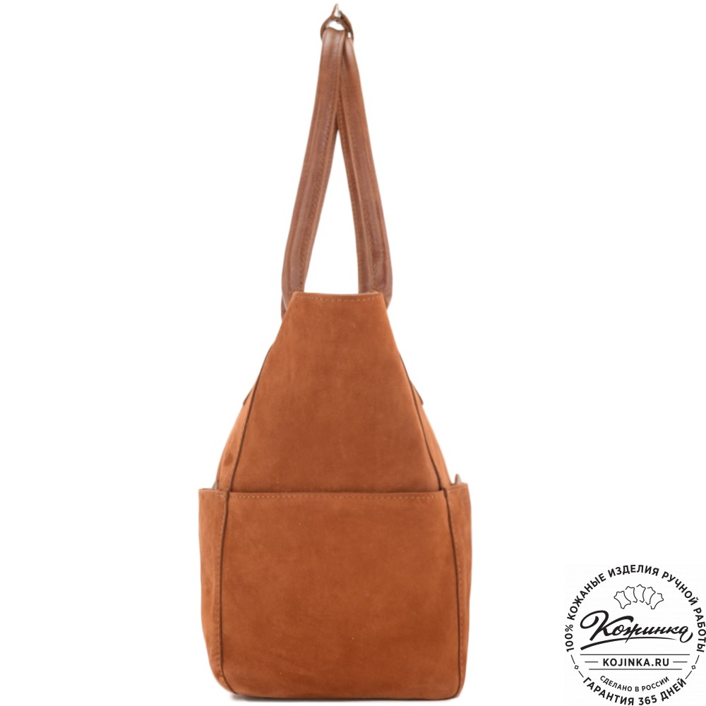 Кожаная женская сумка "Калипсо" (рыжая)