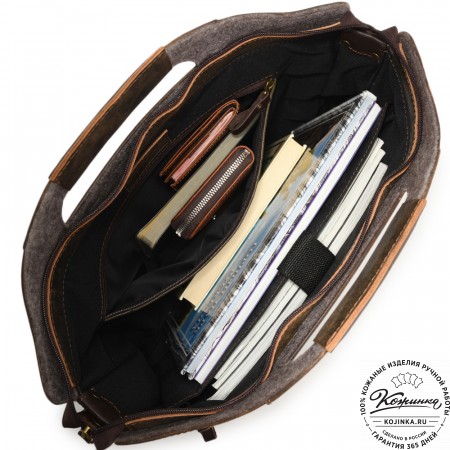  Универсальный кожаный портфель "Диего" (коричневая наппа) 