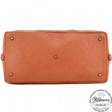 Кожаная дорожно-спортивная сумка Англия (рыжая сиама)