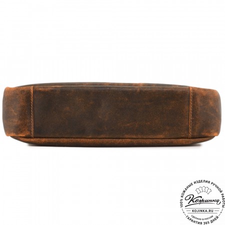 Кожаная деловая сумка "Гранд" (коричневая эксклюзив)