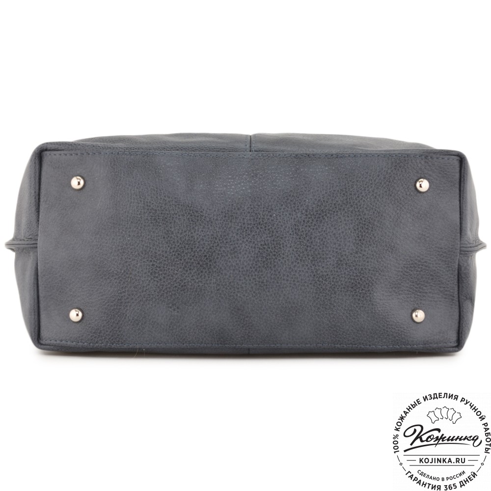 Женская кожаная сумка "Лира" (джинс)