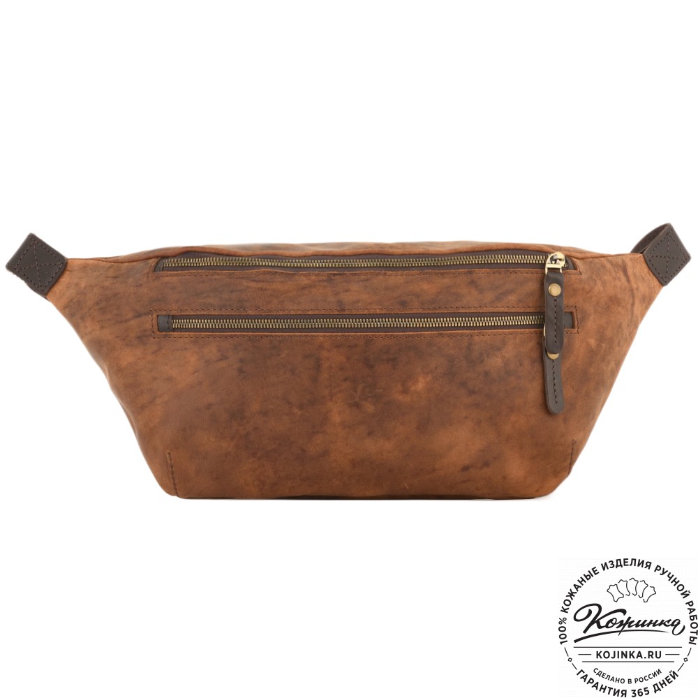 Кожаная сумка на пояс "Манчестер" (светло-коричневый) 