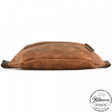 Кожаная сумка на пояс "Манчестер" (светло-коричневый) 