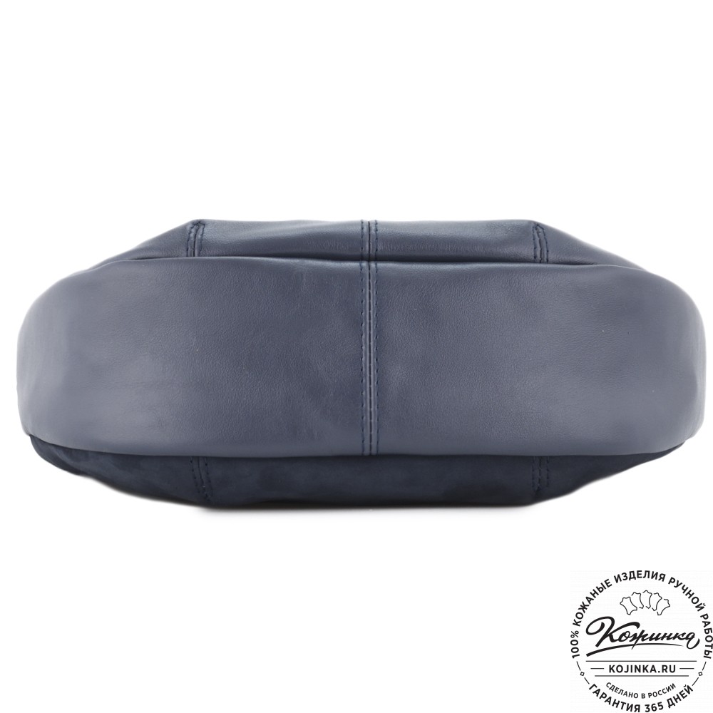 Женская кожаная сумка "Ладога" (синяя)