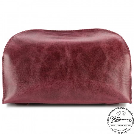 Женский кожаный рюкзак "Ассоль" (бордовый антик)