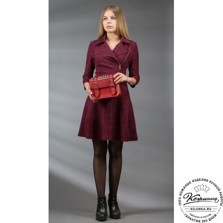 Женская кожаная сумка "Наоми" (красная)