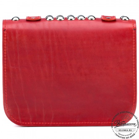 Женская кожаная сумка "Наоми" (красная)