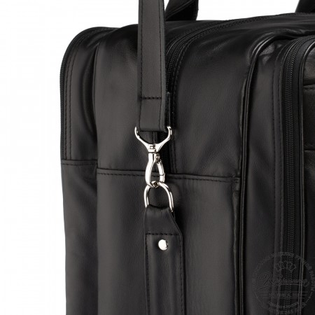 Кожаная дорожная сумка "Дилан" (чёрная) 