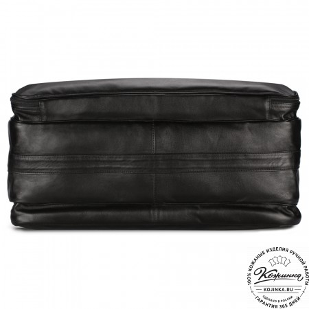Кожаная дорожная сумка "Дилан" (чёрная) 