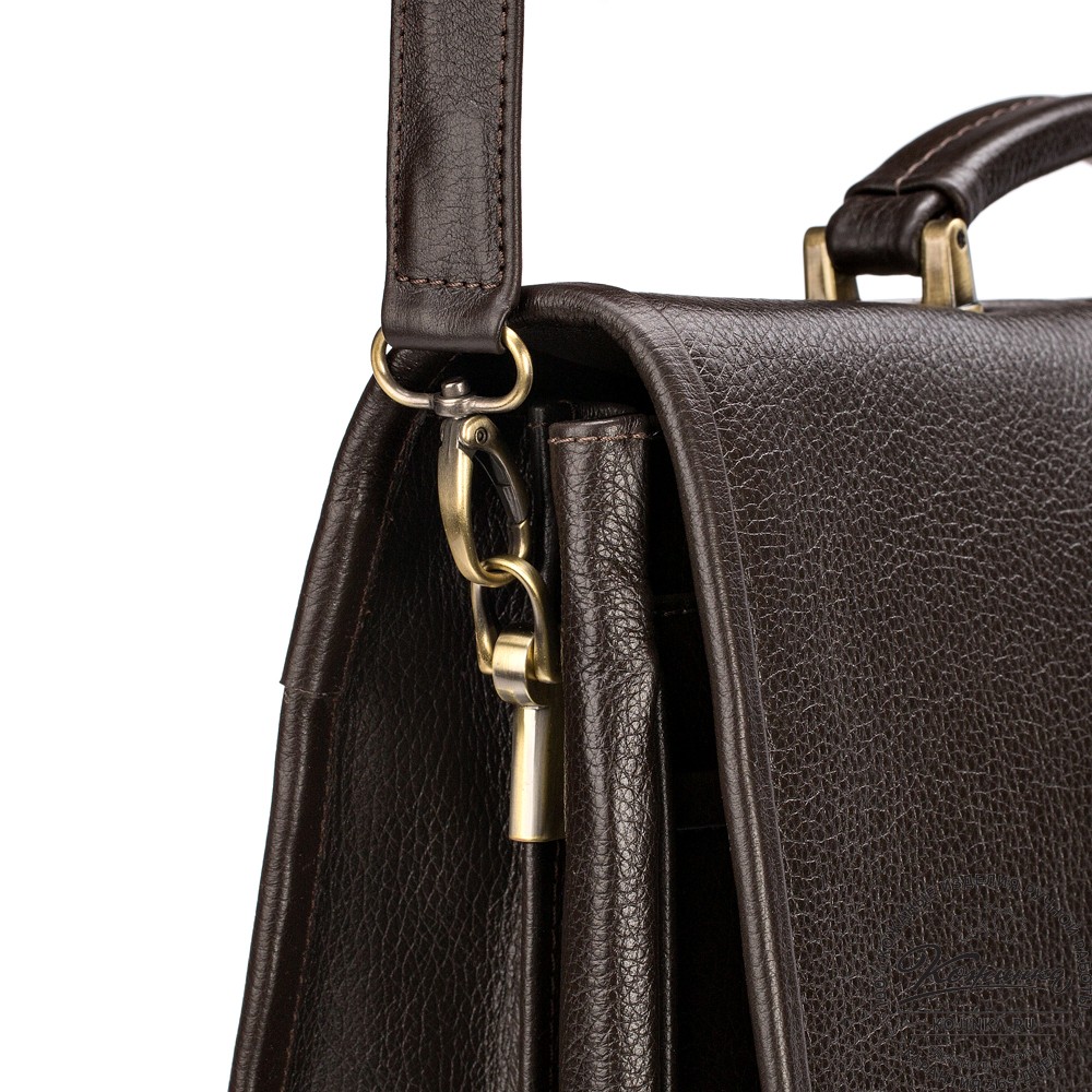 Кожаный портфель "Салерно" (тёмно-коричневый)