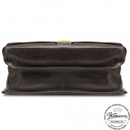 Кожаный портфель "Салерно" (тёмно-коричневый)