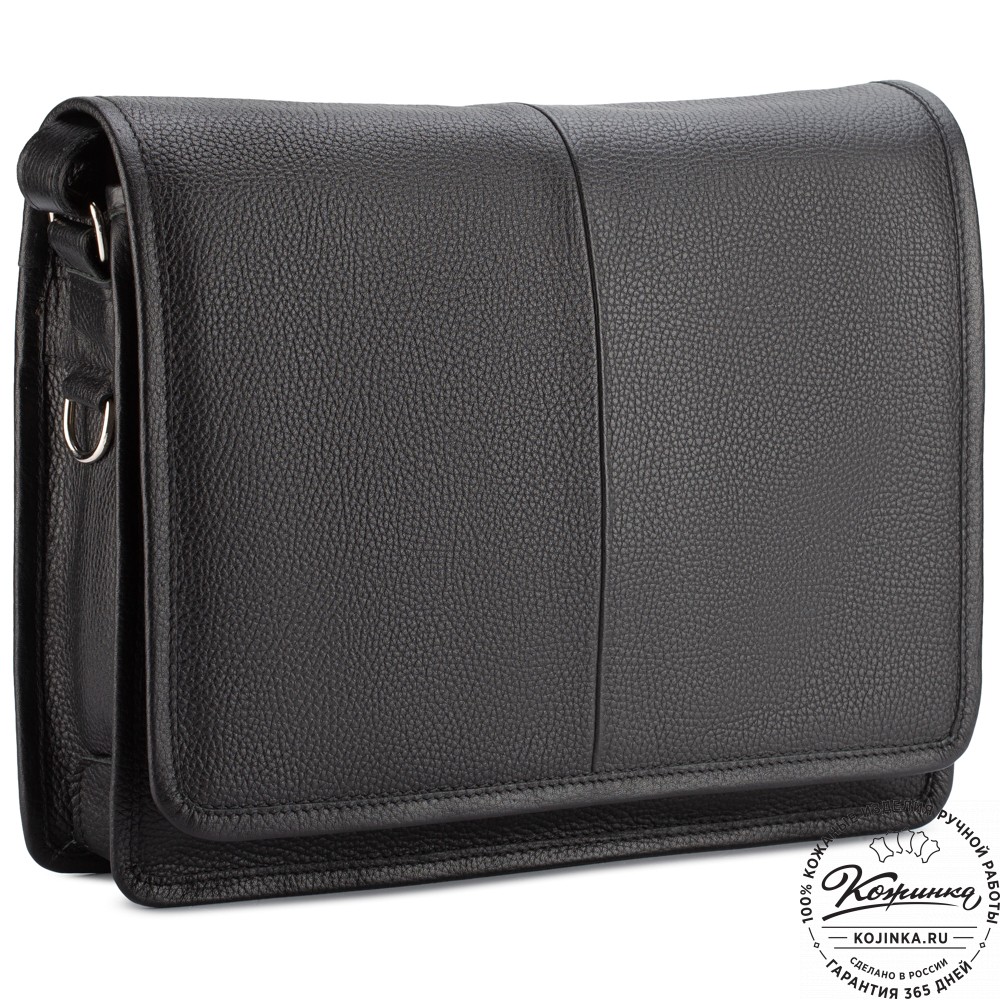 Кожаная сумка "Винсент" (чёрная)