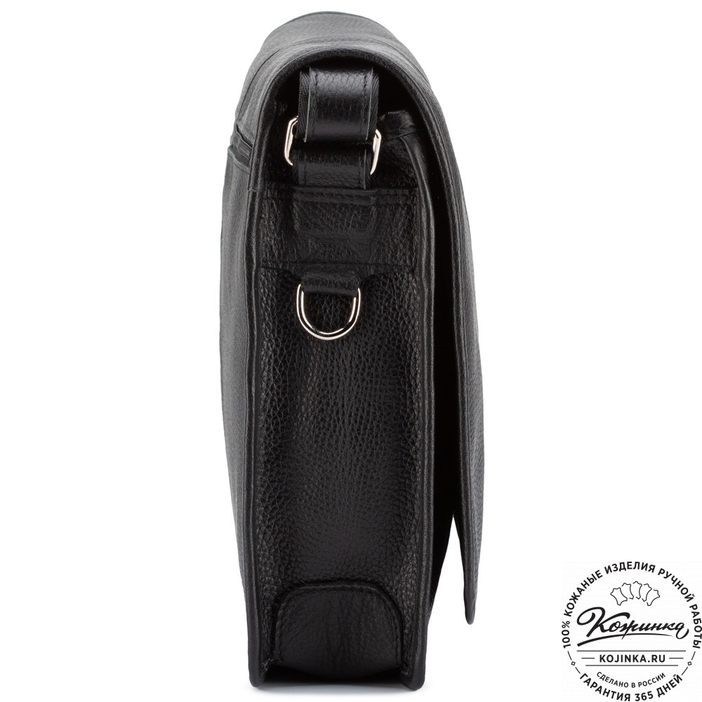 Кожаная сумка "Винсент" (чёрная)