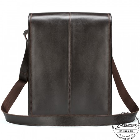 Кожаная сумка "Митчел" (тёмно-коричневая)