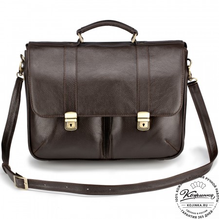 Кожаный портфель "Джозеф" (тёмно-коричневый)