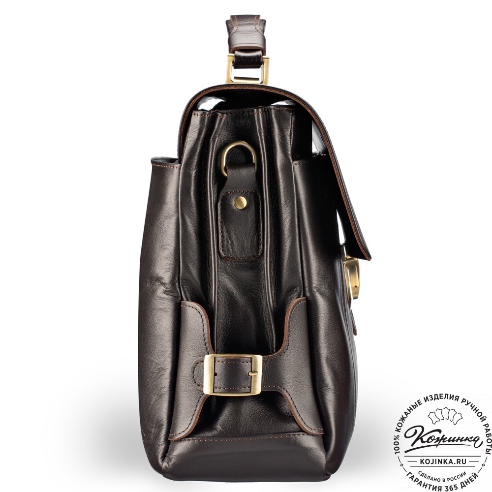 Кожаный портфель "Борменталь" (тёмно-коричневый)