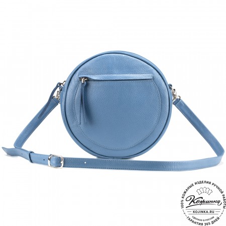 Женская кожаная сумка "Дарья" (голубая)