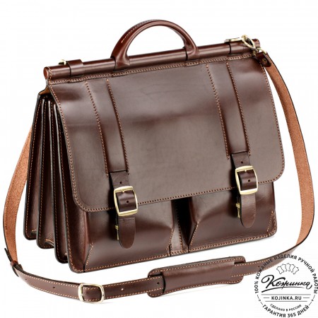 Кожаный портфель "Префект" (коричневый)