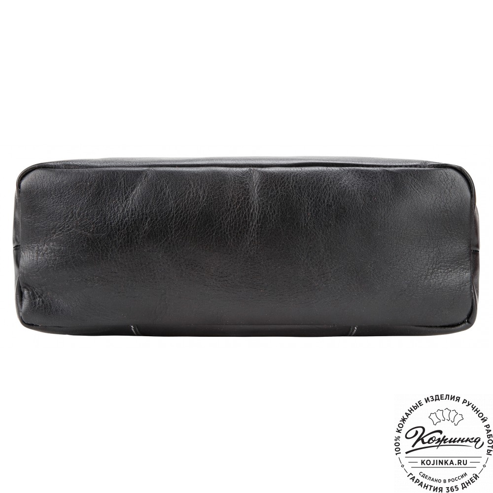 Кожаный рюкзак "Школьник" (черный)