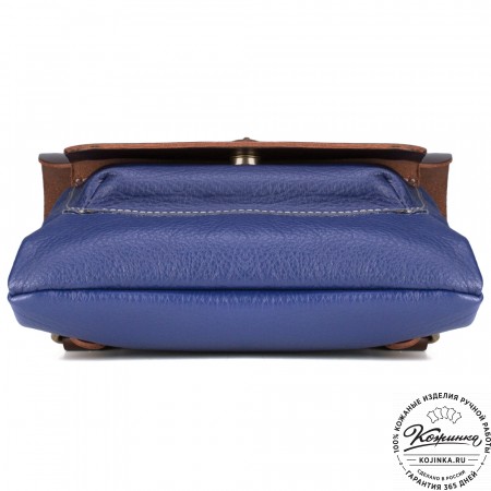 Кожаный рюкзак "Gray" (cиний)