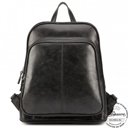 Кожаный рюкзак "Бэтси" (чёрный)