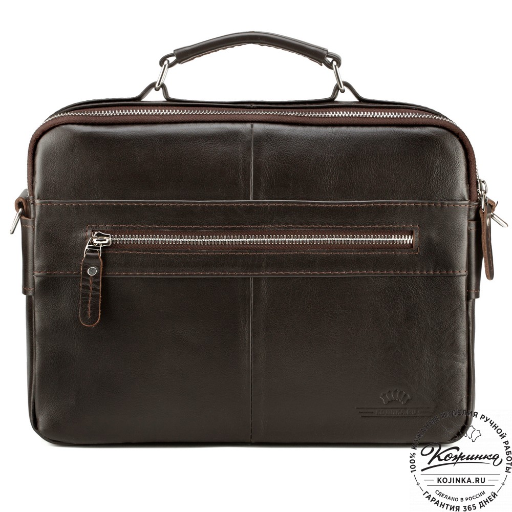 Кожаная сумка "Леон" (коричневая)