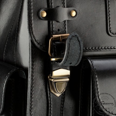 Кожаный ранец "Максимус 3" (чёрный)