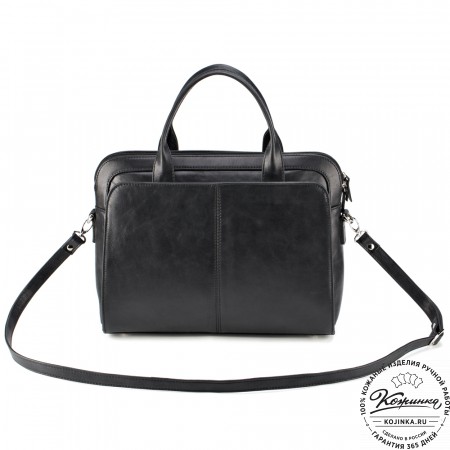 Женская кожаная сумка "Батерфляй" (чёрная)