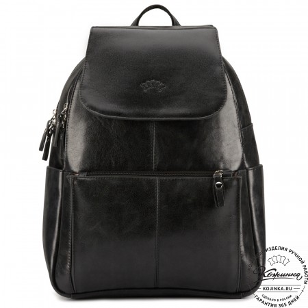 Кожаный рюкзак "Дафна" (чёрный)