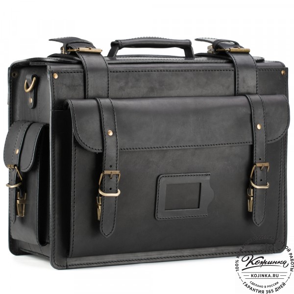 Кожаный портфель-кофр  "Универсал"  (чёрный). фото 1