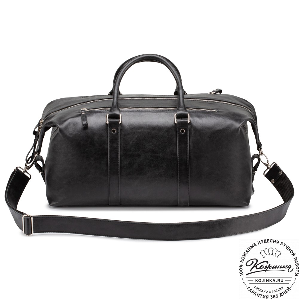 Кожаная дорожно-спортивная сумка Англия (чёрная)