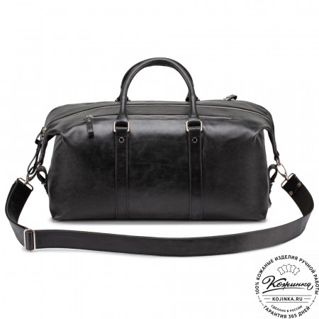 Кожаная дорожно-спортивная сумка Англия (чёрная)