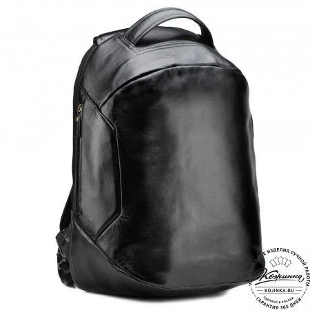 Кожаный рюкзак "Посейдон" (чёрный)